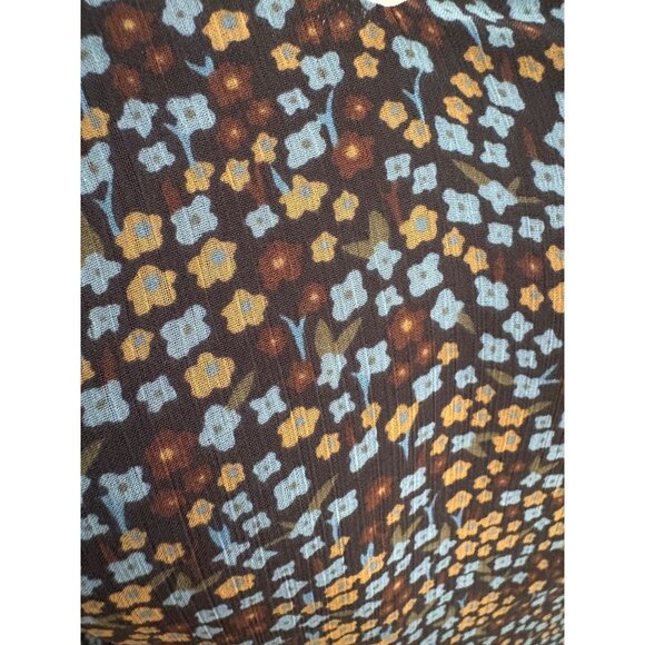 CAbi Poise Floral Semi-Sheer Floral Bell Sleeve Chiffon Fall Dress Size XS - Picture 6 of 14